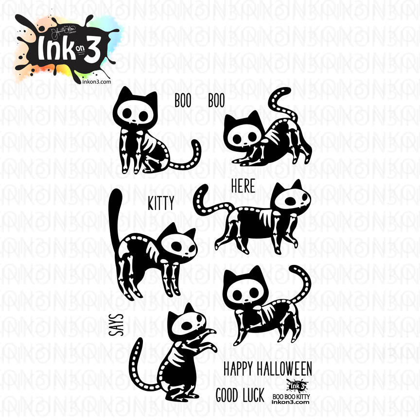 Boo Boo Kitty 4x6 stamp set