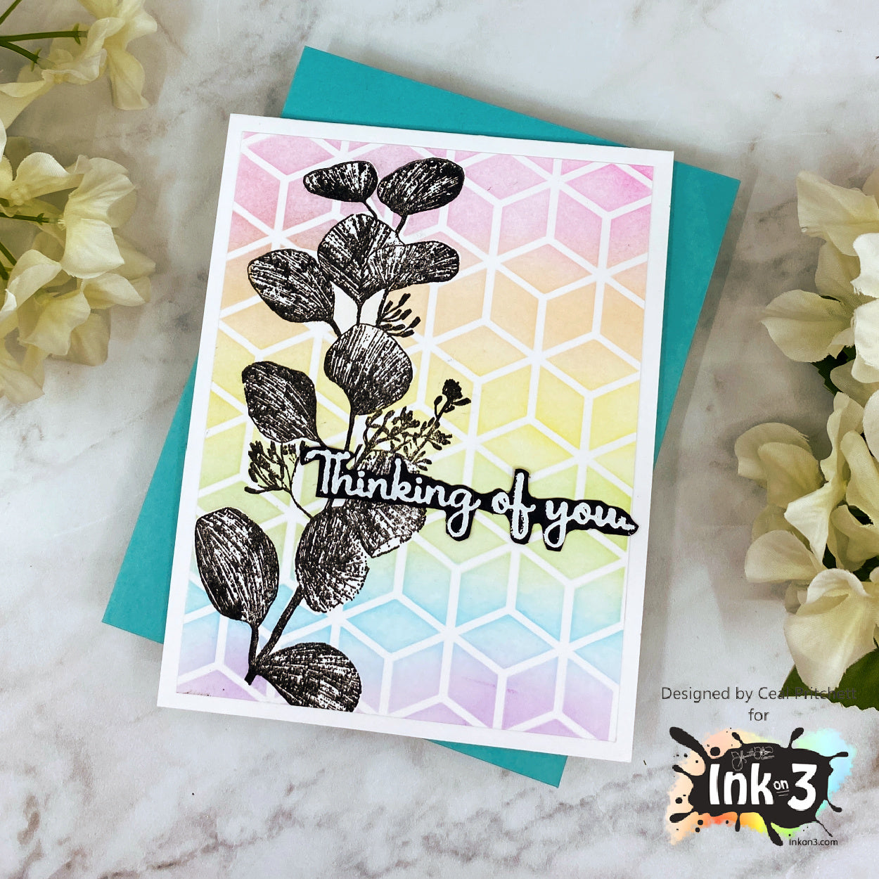 Botanical Thinking Of You Stamp Set inkon3.com