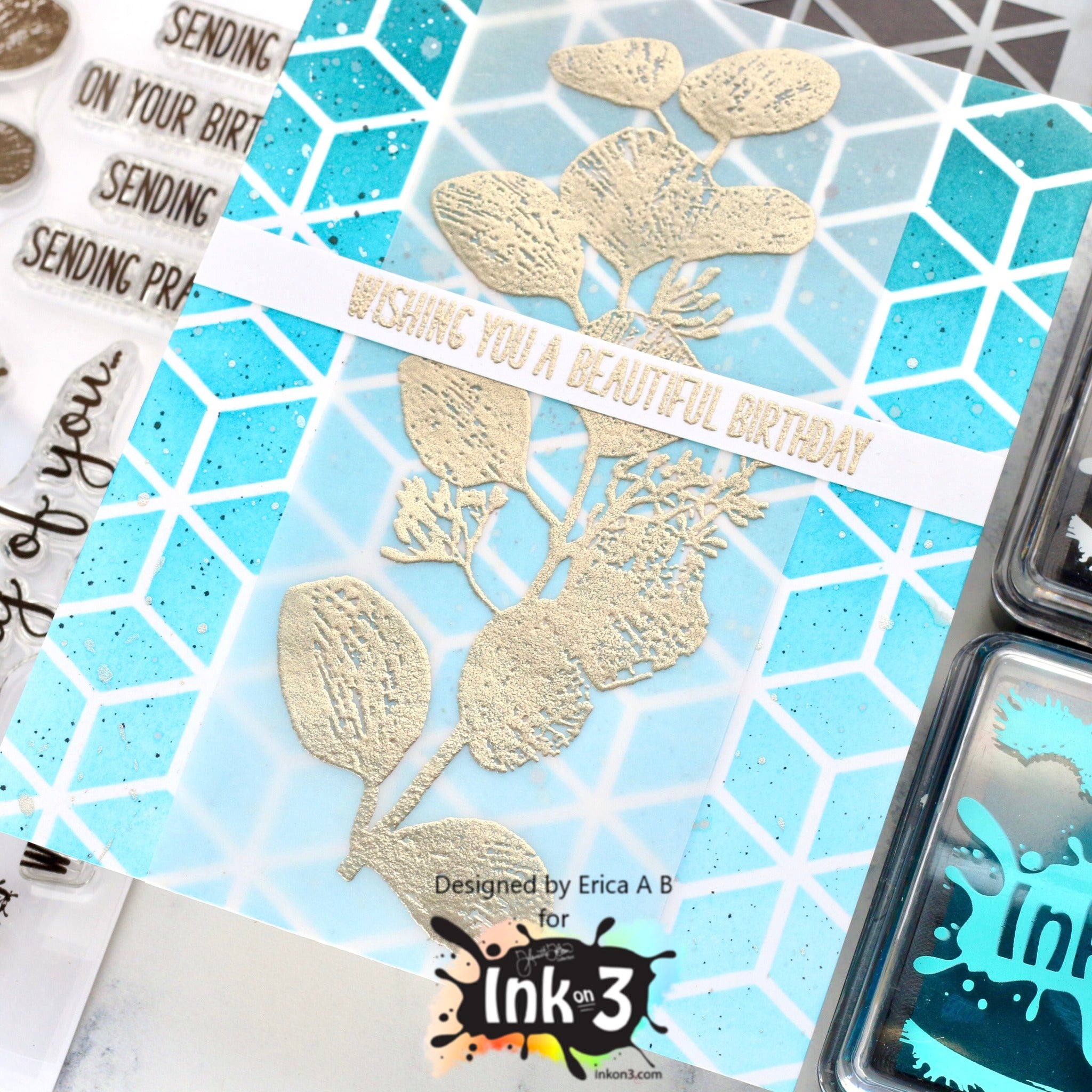 Botanical Thinking Of You Stamp Set inkon3.com