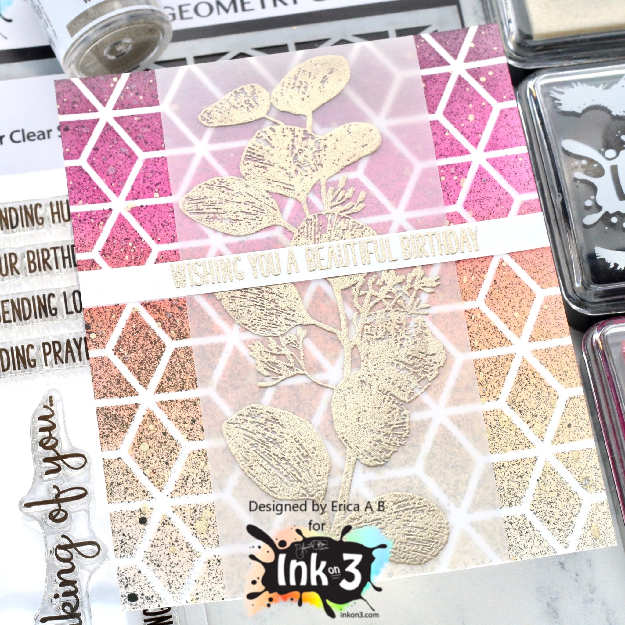 Botanical Thinking Of You Stamp Set inkon3.com