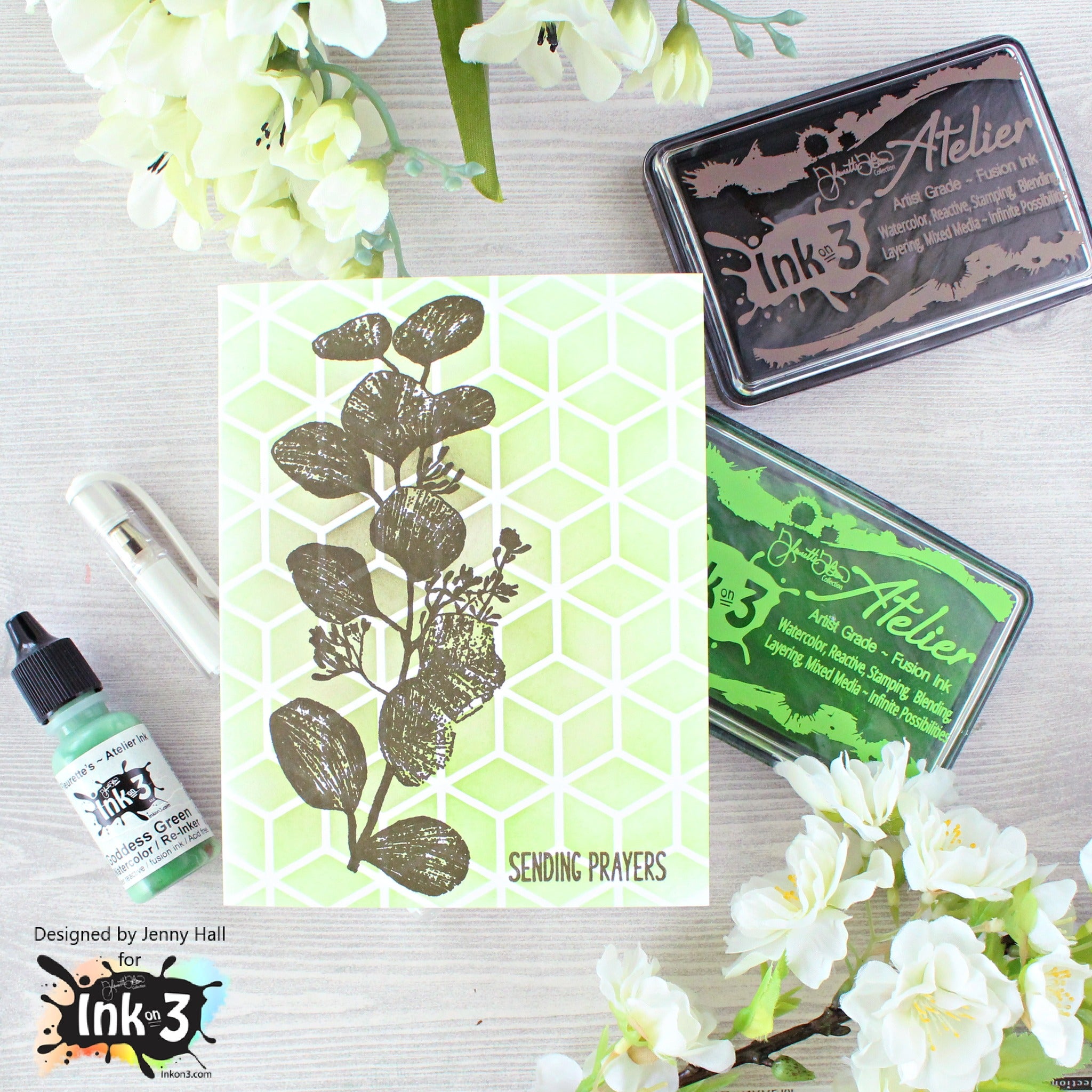 Botanical Thinking Of You Stamp Set inkon3.com