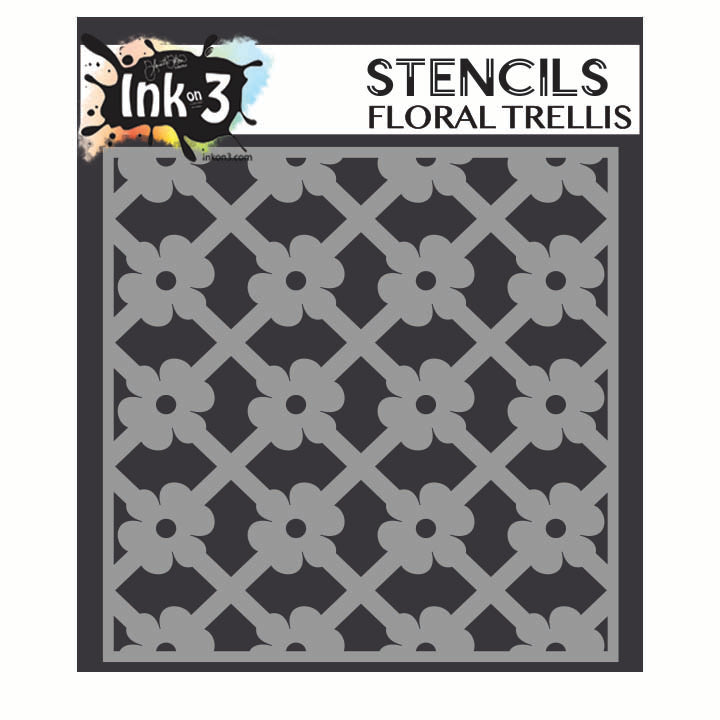 FLORAL TRELLIS  6x6 Stencil