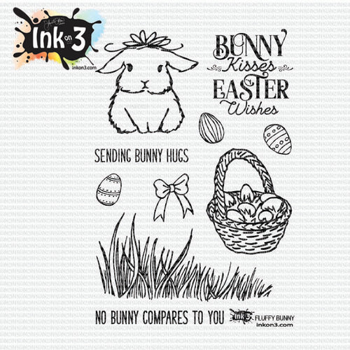 Fluffy Bunny 4x6 Clear Stamp inkon3