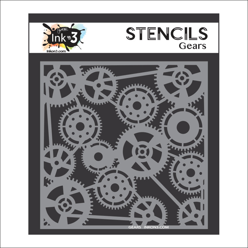 Gears 6x6 Stencil