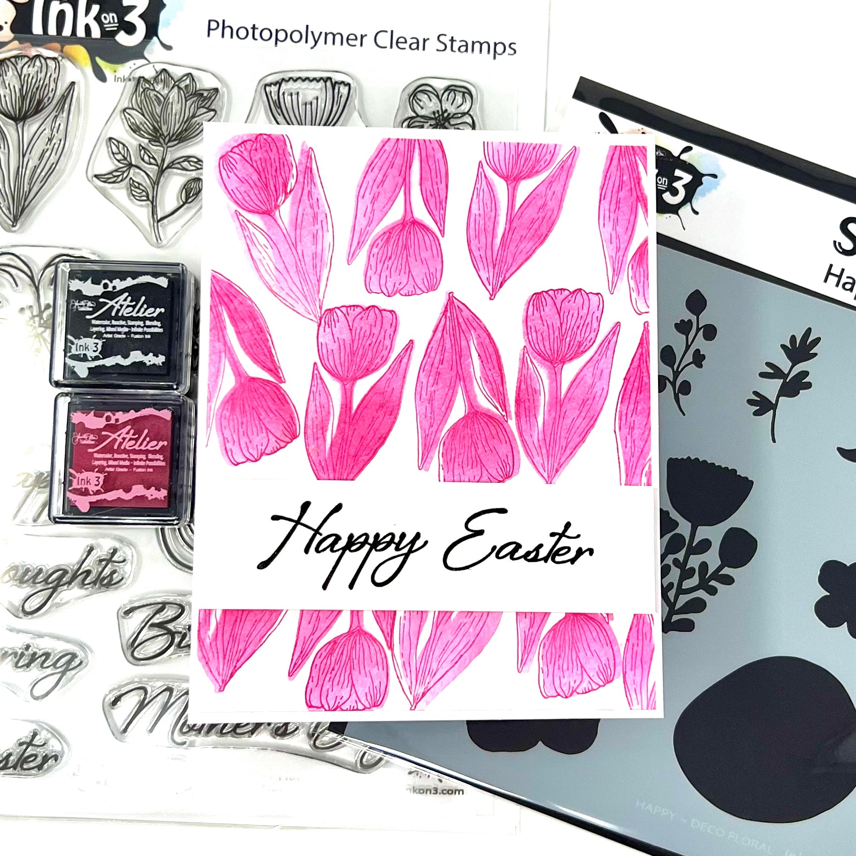 Happy Deco Floral 6x8 stamp set
