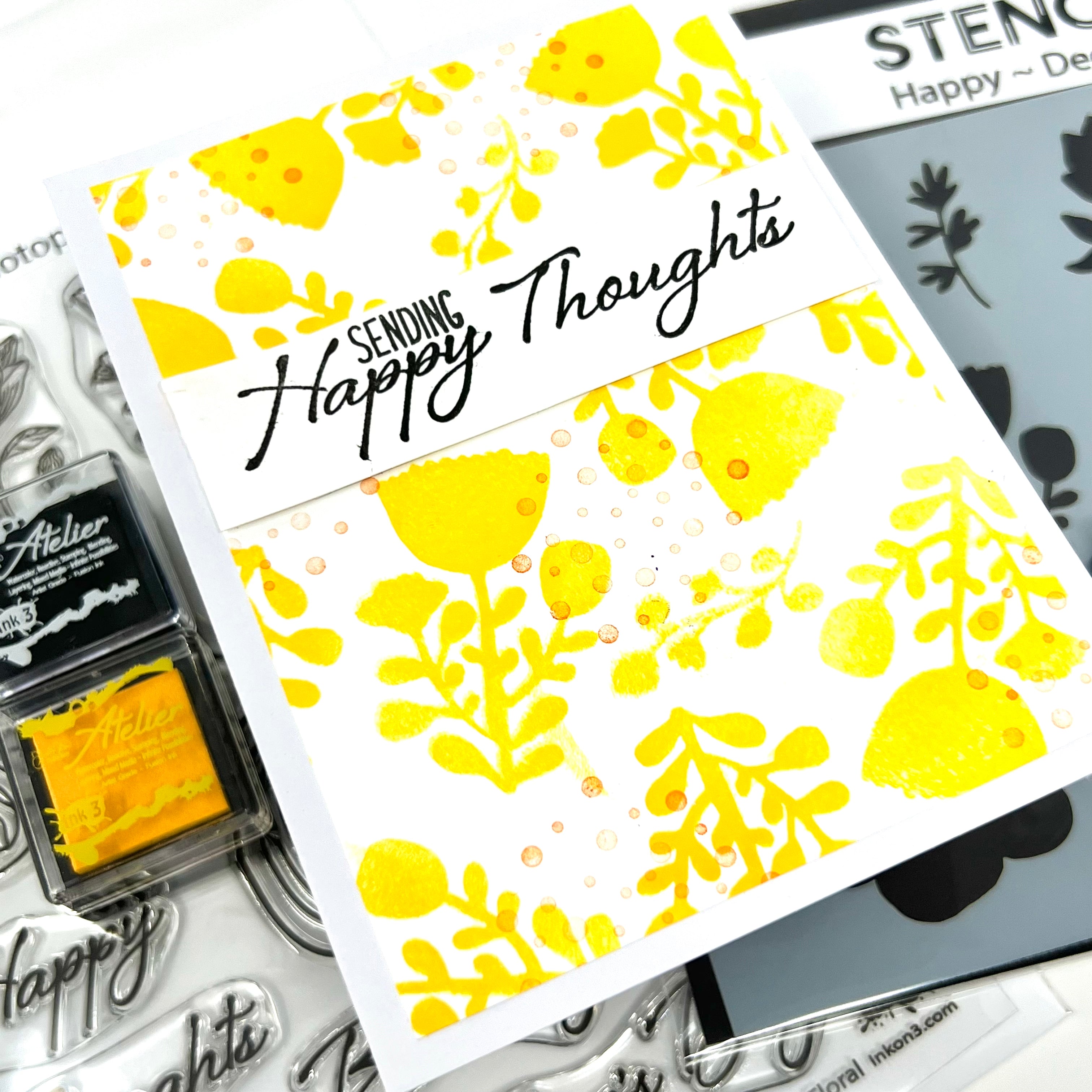 Happy Deco Floral 6x8 stamp set
