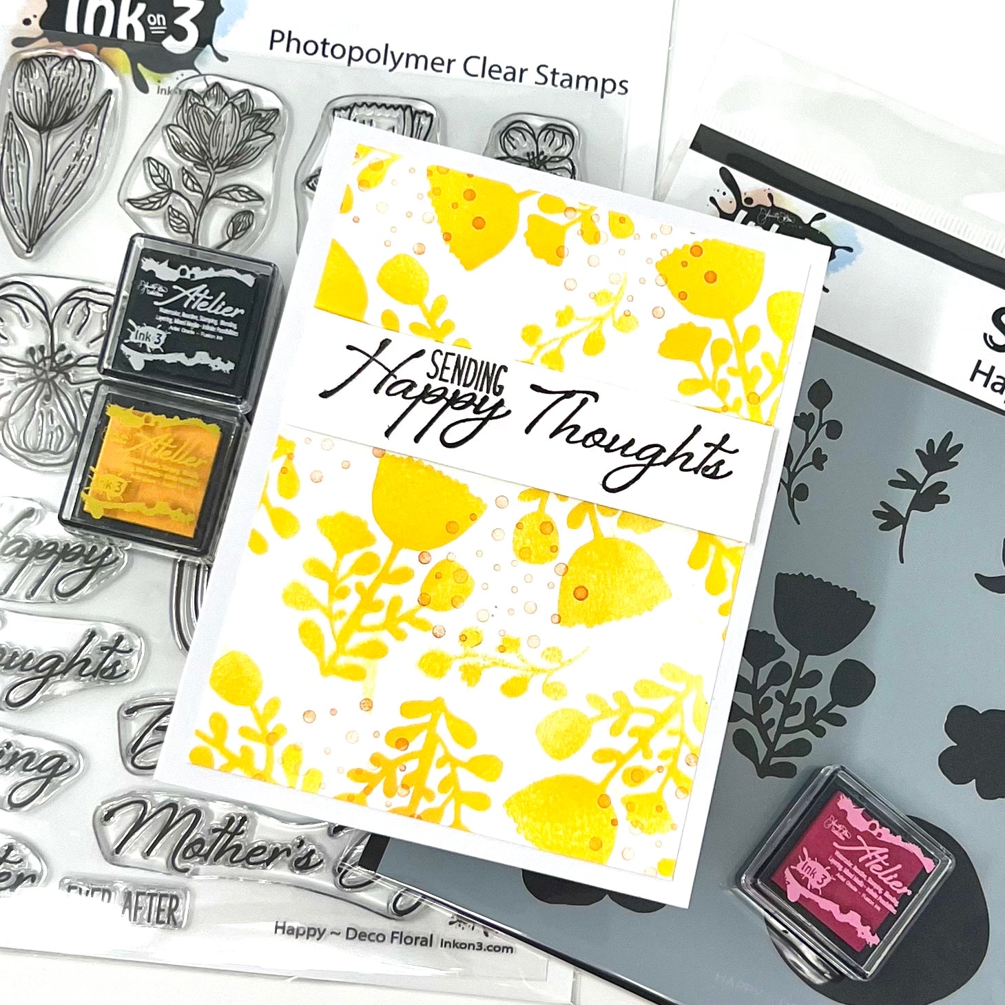 Happy Deco Floral 6x8 stamp set