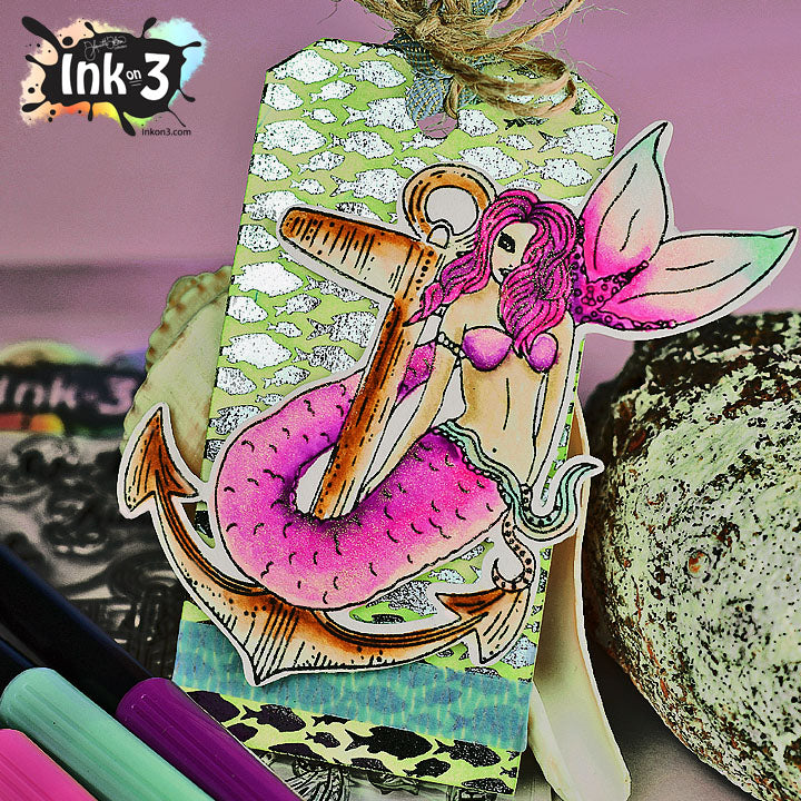 Mermaid 01 Anchor Digital Stamp
