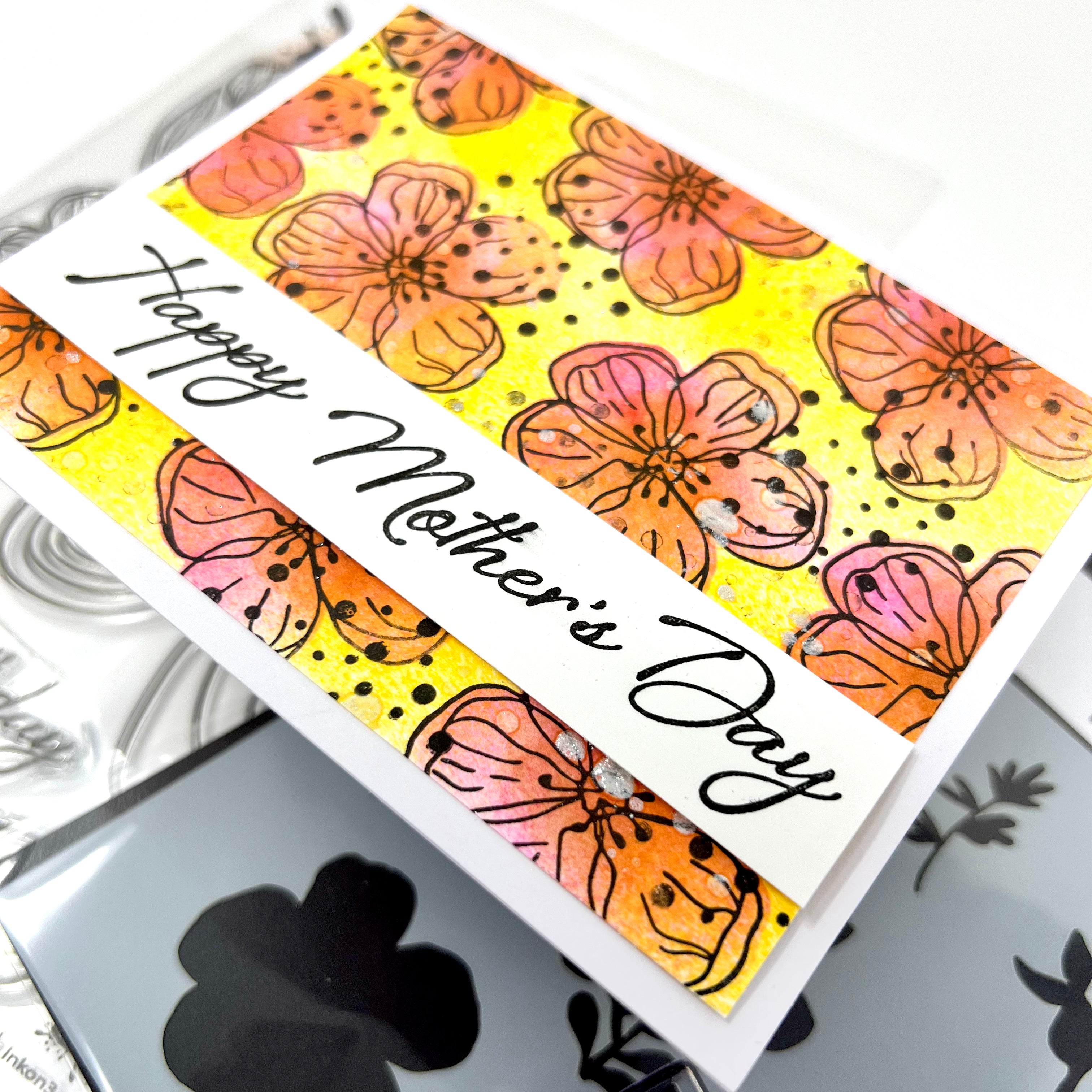 Happy Deco Floral 6x8 stamp set
