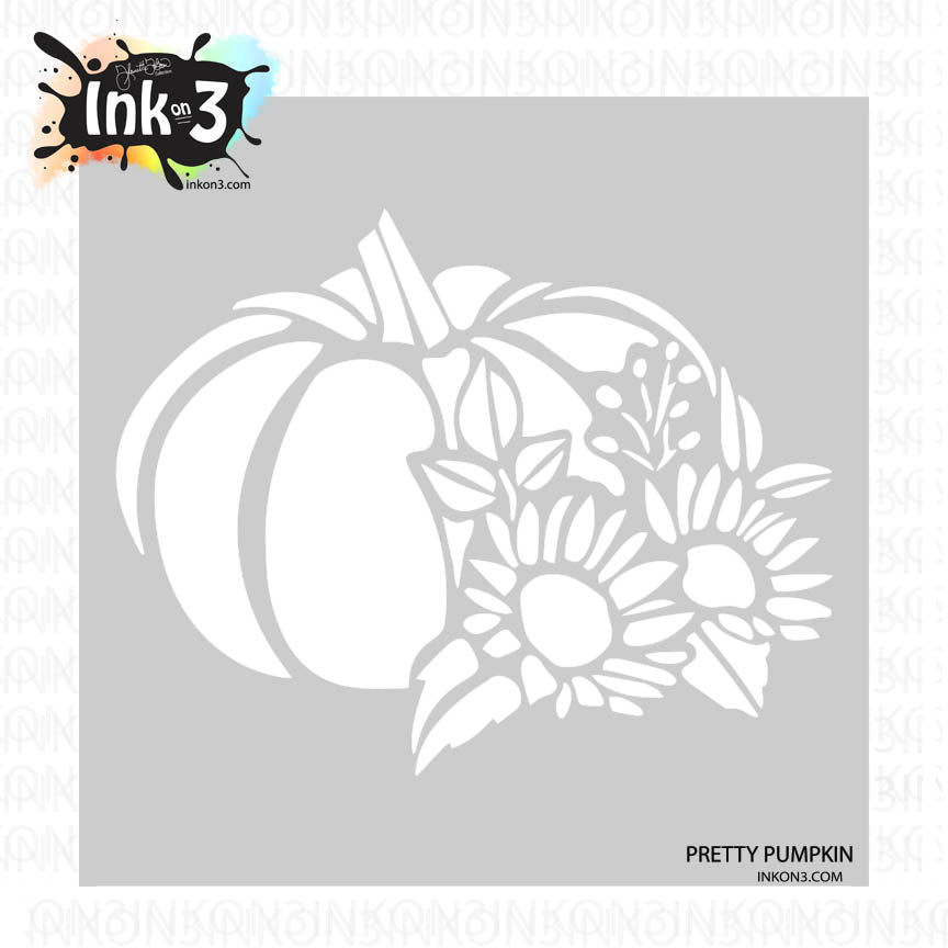 Pretty Pumpkin 6x6 Stencil