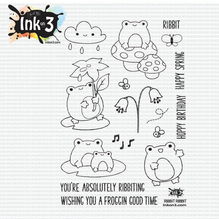 Ribbit Ribbit 4x6 stamp set