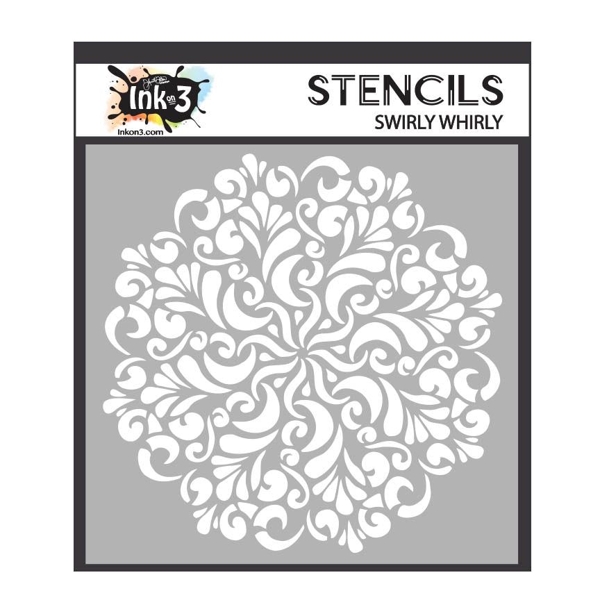 Swirly Whirly 6x6 Stencil