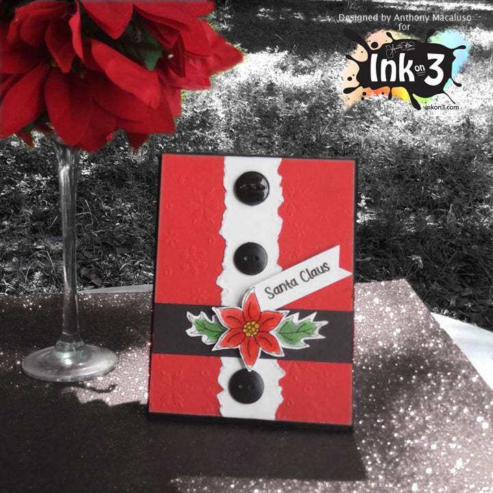 Card Example using the Merry & Bright stamp set by Anthony ~ inkon3.com