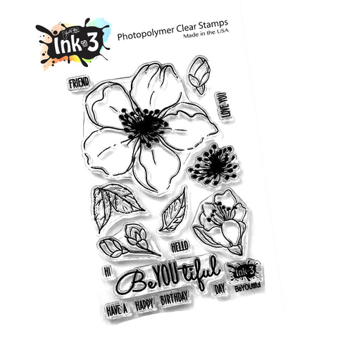 Dogwood Flower 3x4 Clear Stamp Set