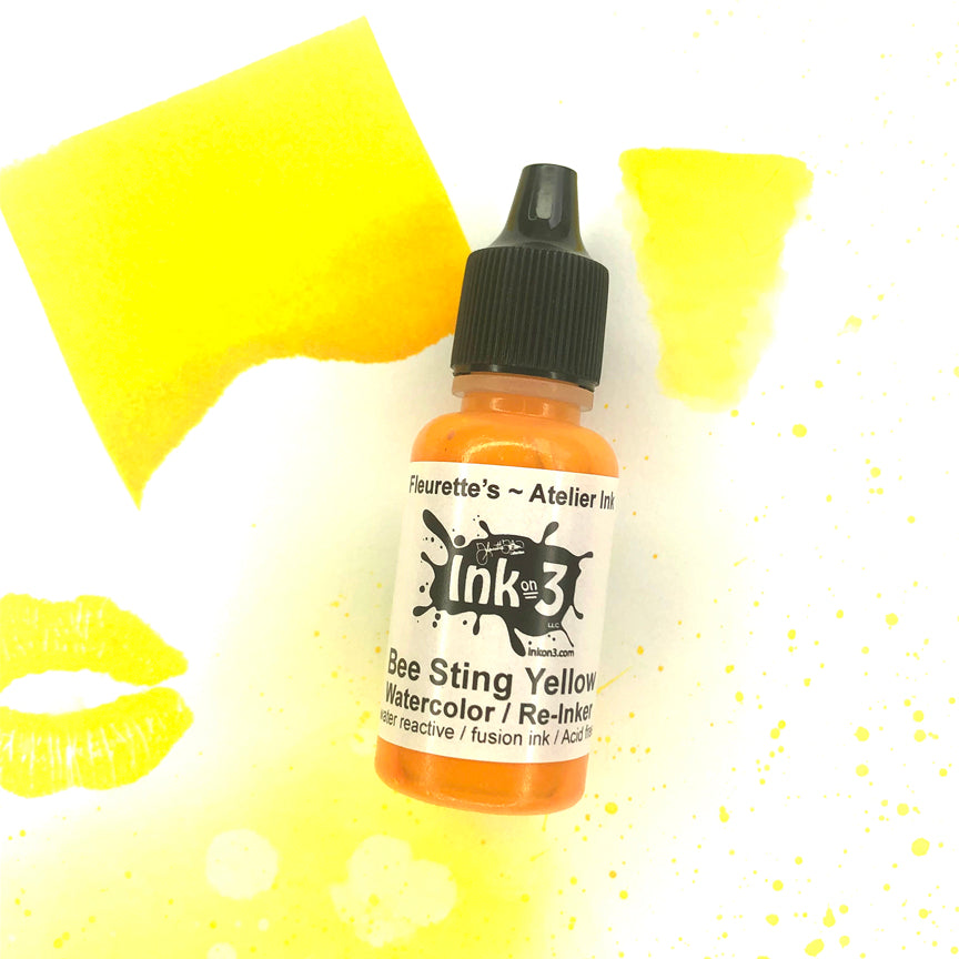 Atelier Watercolor / Re-inker Bee Sting Yellow ~ Artist Grade Fusion Ink