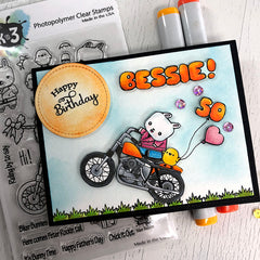 Phat Alphanumeric Clear Stamps card example by Fleurette