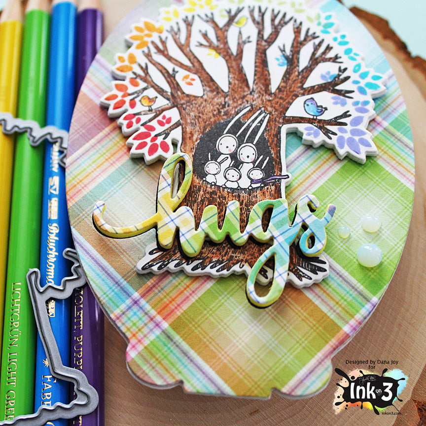 Bunny Hugs 4x6 Clear Stamps Card Example by Dana Joy