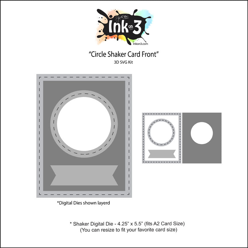 Circle Shaker Card Front SVG Kit