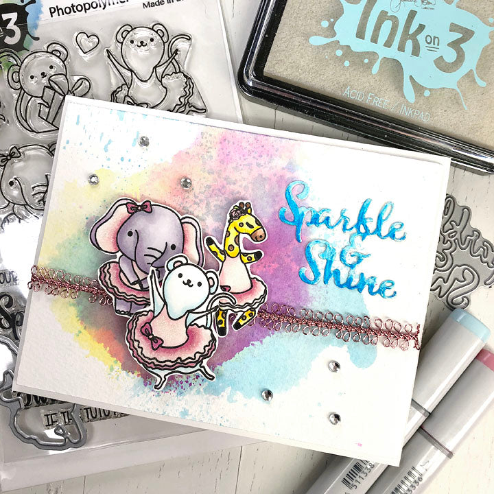 Card By Fleurette~ Dance & Twirl stamps & Dies