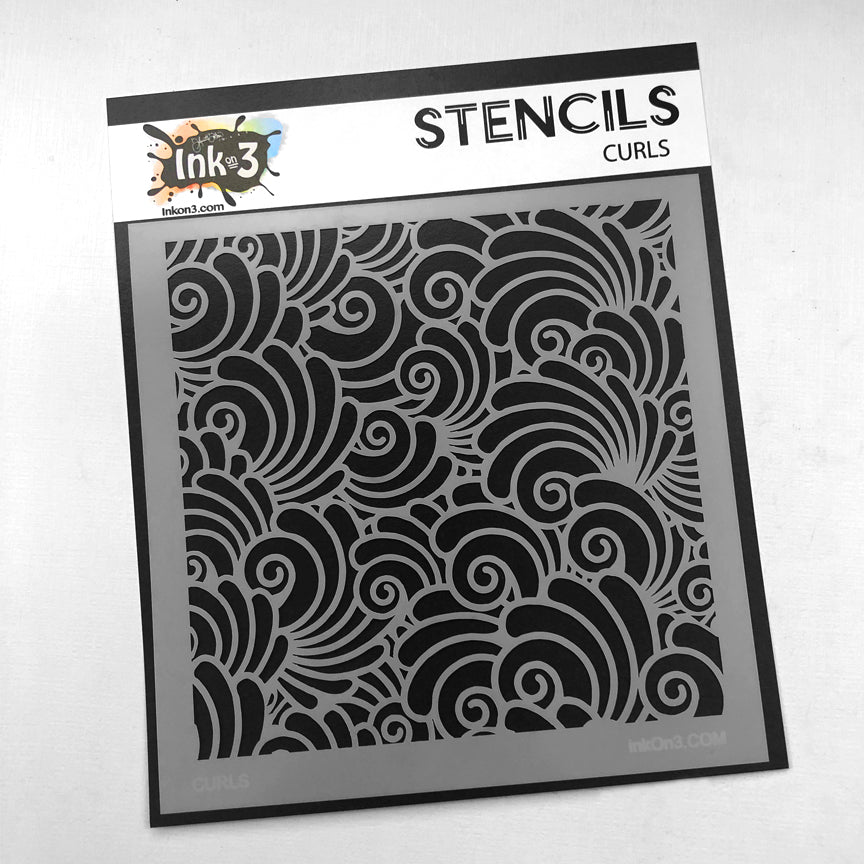 Curls 6x6 Stencil