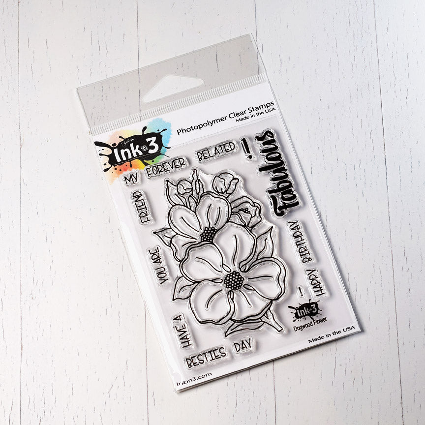 Dogwood Flower 3x4 Clear Stamp Set In On 3