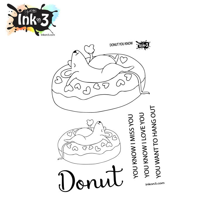 Donut You Know 3x4 Clear Stamp Set