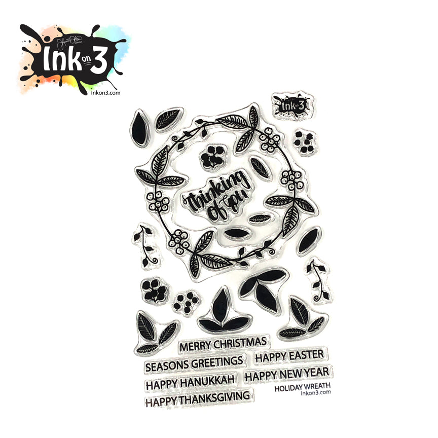 Holiday Wreath 4x6 Stamp Set