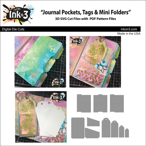 Journal Pockets, Mini File Folders & Tags SVG Kit