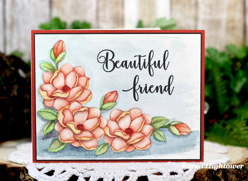 Card Example using Heels To You stamps and dies by Karen Hightower inkon3.com