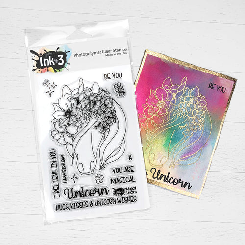 Magical Unicorn 4x6 Clear Stamp Set Inkon3.com