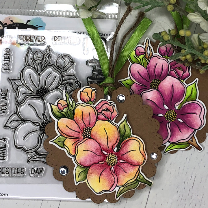 Dogwood Flower 3x4 Clear Stamp Set