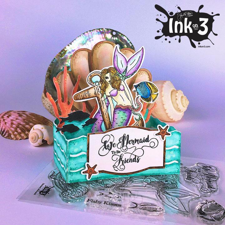 Example, using our Mariner Mermaid Clear Stamp Set