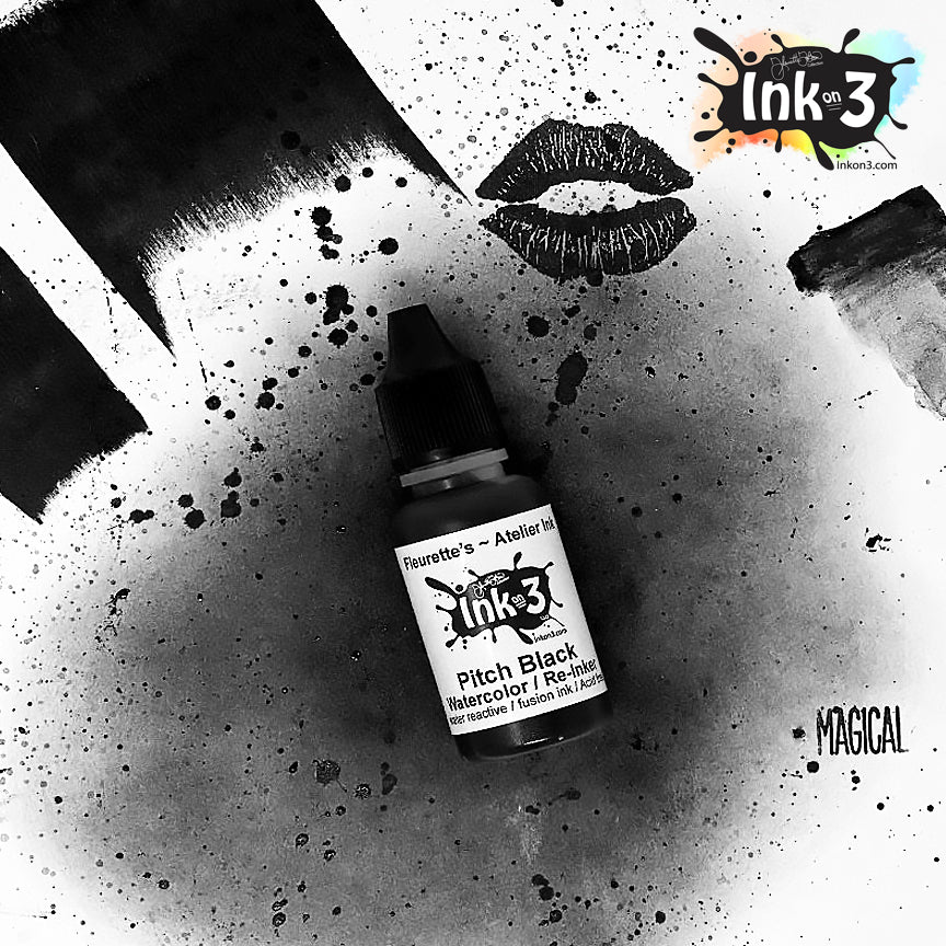Atelier Watercolor / Re-inker Pitch Black ~ Artist Grade Fusion Ink