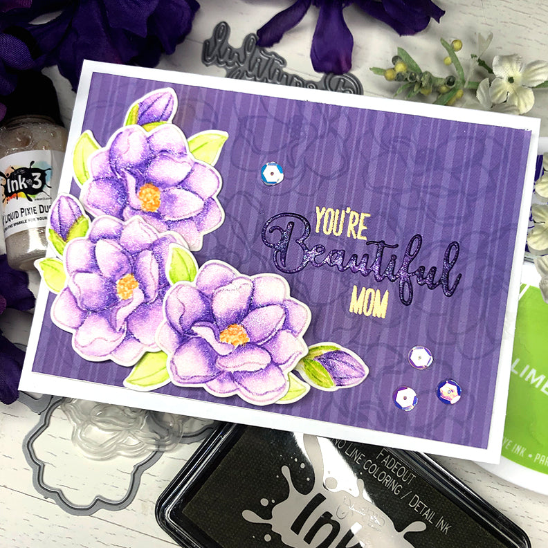 Card Example using Heels To You stamps and dies by Fleurette inkon3.com