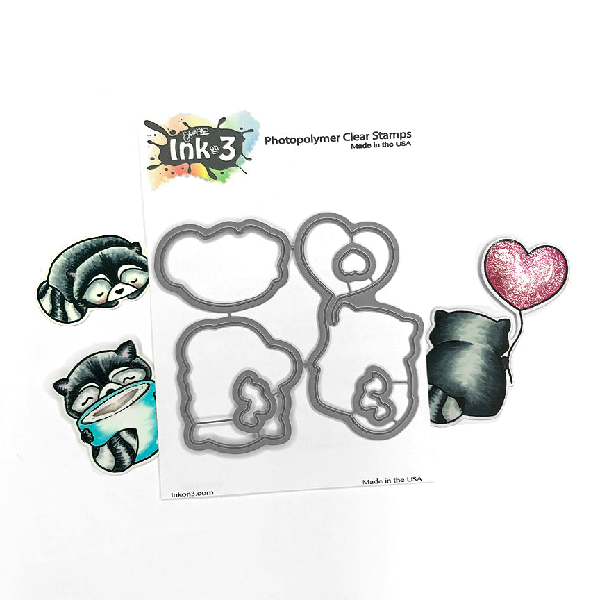 Raccoon Hugs Coordinating Die Cuts