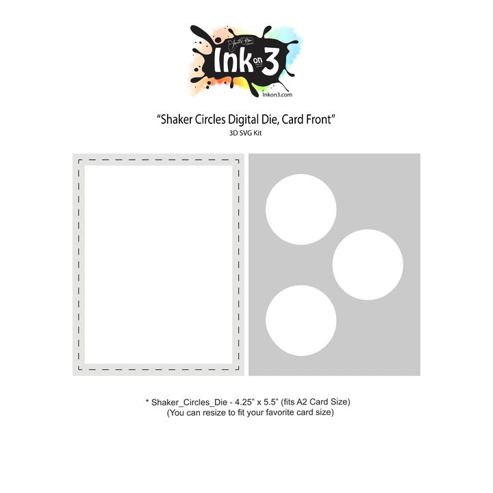 Shaker Circles Digital Die, Card Front SVG Kit