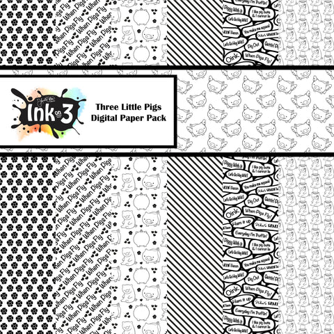 Woodgrain Coordinating Digi Paper Pack