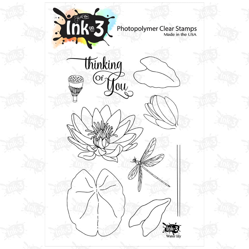 Water Lily 4x6 Clear Stamp Set