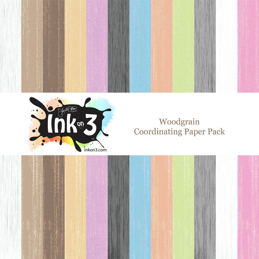 Woodgrain Coordinating Digi Paper Pack