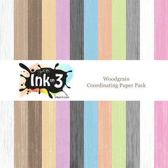 Woodgrain Coordinating Digital Paper Pack inkon3.com