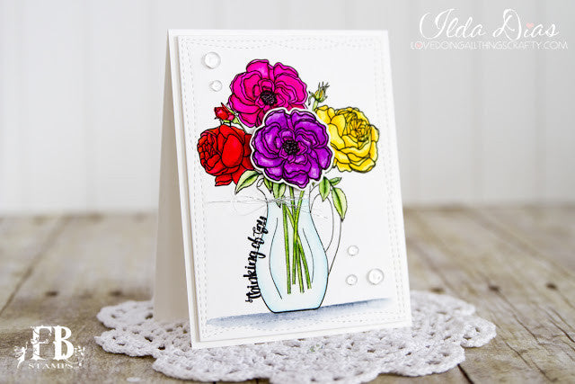 Card Example by Ilda ~ using Posies Stamp Set