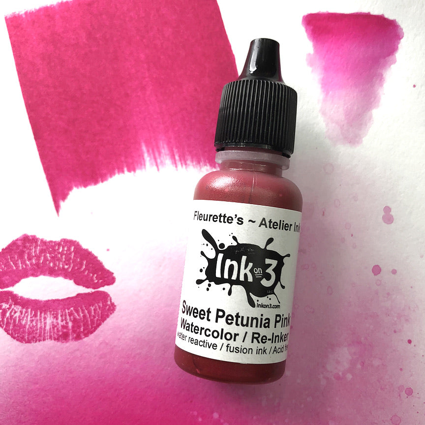Atelier Watercolor / Re-inker Sweet Petunia Pink ~ Artist Grade Fusion Ink
