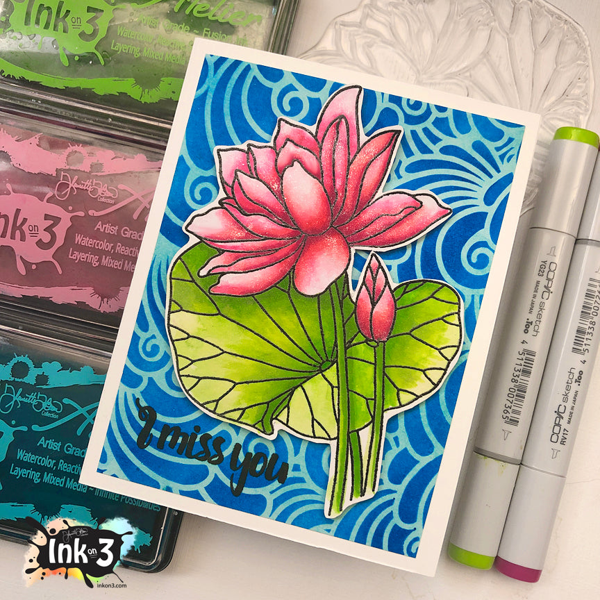 Lotus 4x6 Clear Stamp Set