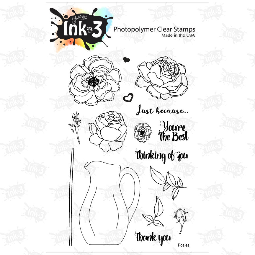 Posies 4x6 Clear Stamp Set