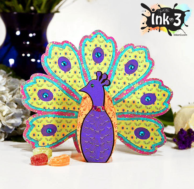 Peacock basket 3D SVG Cut file