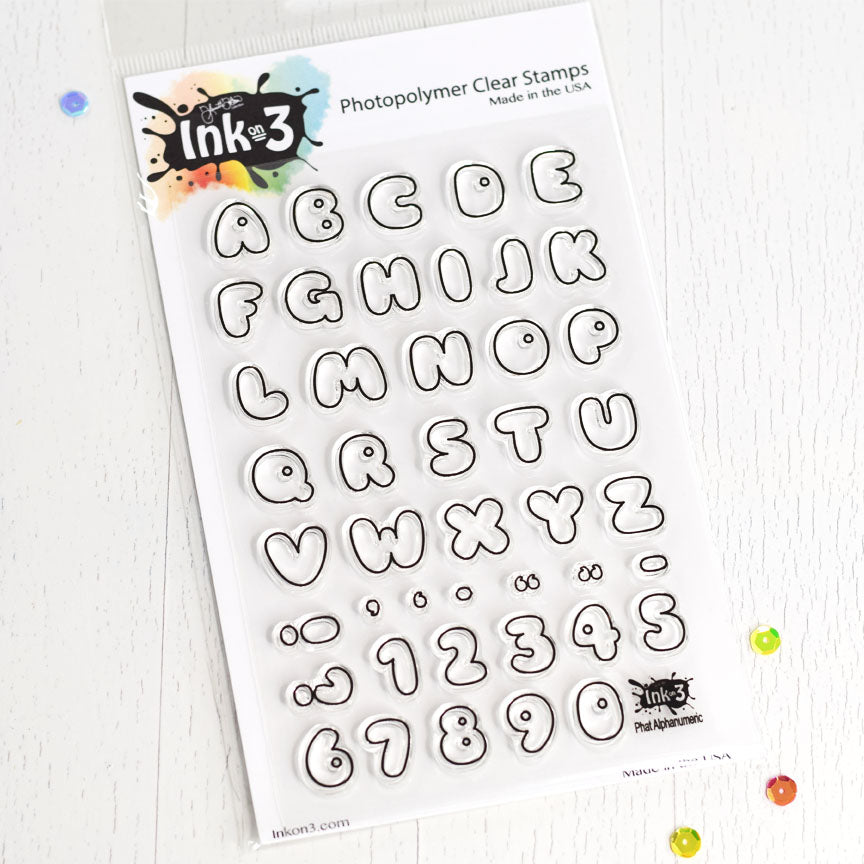Phat Alphanumeric 4x6 Clear Stamps
