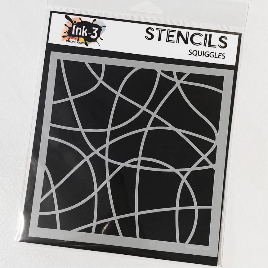 Squiggles 6x6 Stencil