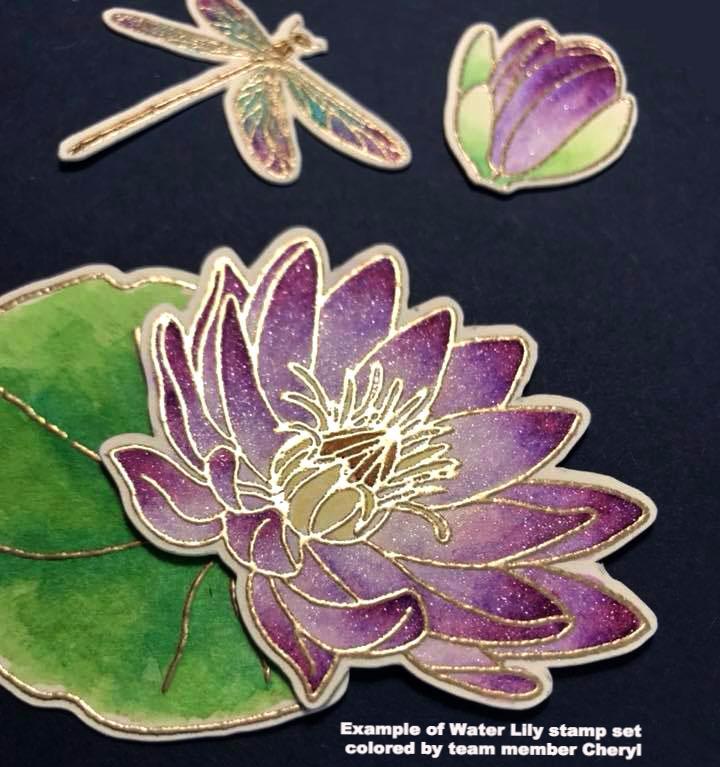 Water Lily 4x6 Clear Stamp Set