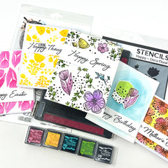 Happy Deco Floral 6x8 stamp set