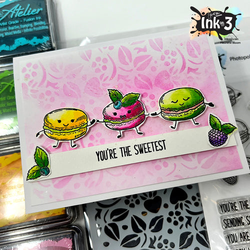 Macaron Cuties 4x6 stamp set